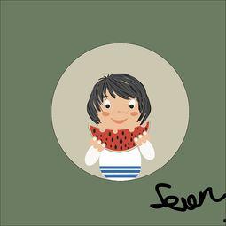 吃瓜猪猪插画,萌态可掬的插画魅力