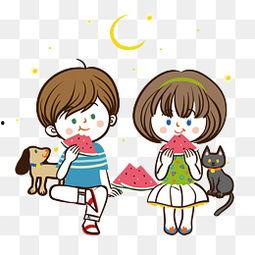 吃瓜情侣照片大全