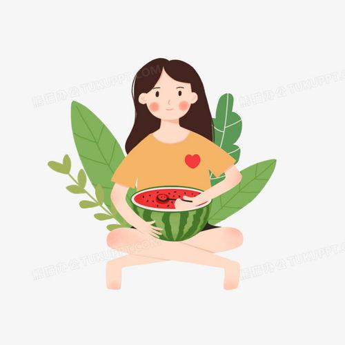 手绘吃瓜头像,趣味横生的夏日风情